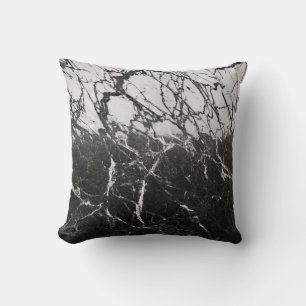 Schwarz-weißer Marmor moderner Glam-Trend Kissen