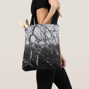 Schwarz-weißer Marmor moderner Glamour-Stil Tasche