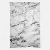 schwarz-weißer Marmorstein Küchentuch (Vertikal)