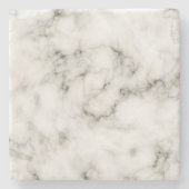 Schwarz-weißer Marmorsteinschliff Steinuntersetzer (Vorderseite)