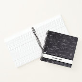 Schwarz-weißer Mathematiklehrer zurück in die Schu Notizblock (Innenseite)