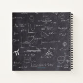 Schwarz-weißer Mathematiklehrer zurück in die Schu Notizblock (Rückseite)