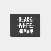 Schwarz-weißer Mensch Post-it Klebezettel (Vorderseite)