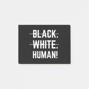 Schwarz-weißer Mensch Post-it Klebezettel