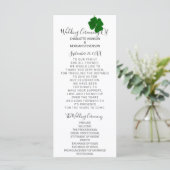 Schwarz-weißer Minimalismus Vier-Verbliebene Klee Programm (Stehend Vorderseite)