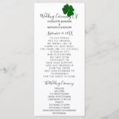 Schwarz-weißer Minimalismus Vier-Verbliebene Klee Programm (Vorderseite)