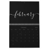Schwarz-weißer Minimalist 2027 Kalender (Feb 2027)