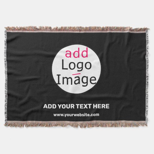 Schwarz-weißer Minimalwert für Business Chic Decke (Vorderseite)