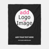 Schwarz-weißer Minimalwert für Business Chic Fleecedecke (Vorderseite)