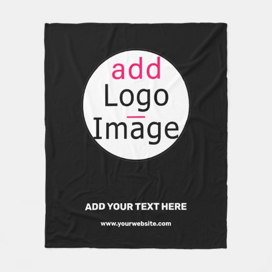 Schwarz-weißer Minimalwert für Business Chic Fleecedecke (Vorderseite)