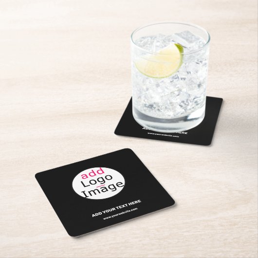 Schwarz-weißer Minimalwert für Business Chic Rechteckiger Pappuntersetzer (Vor Ort)