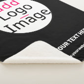 Schwarz-weißer Minimalwert für Business Chic Sherpadecke (3/4)