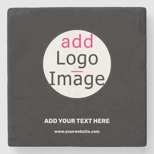 Schwarz-weißer Minimalwert für Business Chic Steinuntersetzer (Vorderseite)