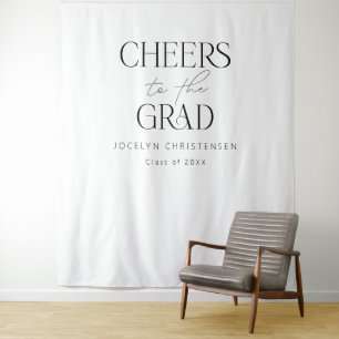 Schwarz-weißer moderner einfacher Grad Foto Hinter Wandteppich