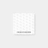 Schwarz-weißer, moderner, fettformatiger Anfangsbu Post-it Klebezettel (Vorderseite)