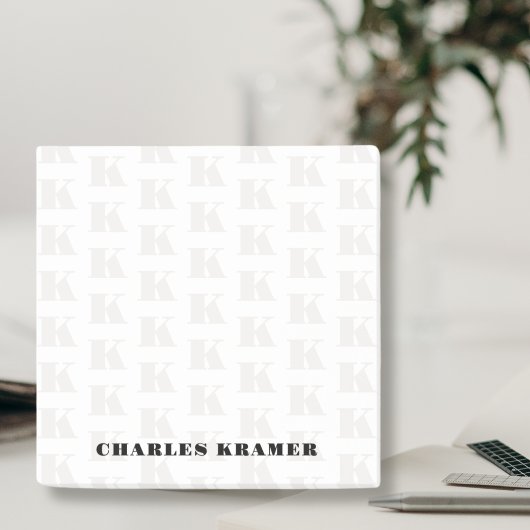 Schwarz-weißer, moderner, fettformatiger Anfangsbu Post-it Klebezettel