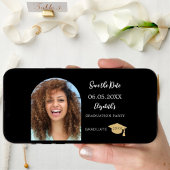 Schwarz-weißer moderner Foto Bogen Abschluss Save The Date