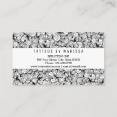 Schwarz-weißer moderner gezeichneter visitenkarte (Rückseite)