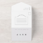 Schwarz-weißer moderner Minimaler Arch Foto QR Cod All In One Einladung (Außenbereich)