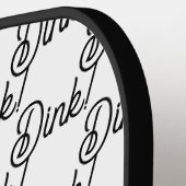 Schwarz-weißer, moderner Monogramm-Dink Pickleball Schläger (Linke Seite)