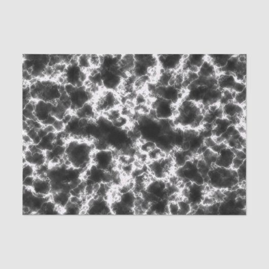 Schwarz-weißer, moderner schicker Marmor Seidenpapier (Vorderseite)