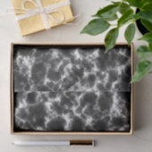 Schwarz-weißer, moderner schicker Marmor Seidenpapier (Geschenk)