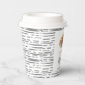 Schwarz-weißer moderner Sushi-Erwachsener Geburtst Pappbecher (Rechts)