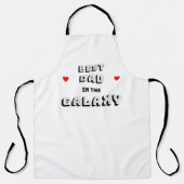 Schwarz-weißer, moderner Vater in der Galaxie-Schü Schürze (Vorderseite)