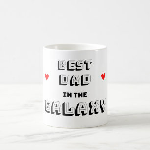 Schwarz-weißer, moderner Vater in der Galaxie-Tass Kaffeetasse
