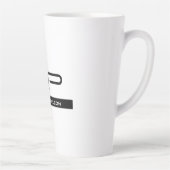 Schwarz-weißer Monogramm Name Modern Schlicht einf Milchtasse (Rechts)