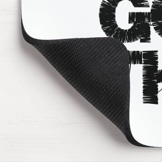 Schwarz-weißer Motivierend Kostenvoranschlag Got Mousepad (Ecke)