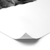 Schwarz-weißer Motivierend Leitartikel Wolf Poster (Ecke)
