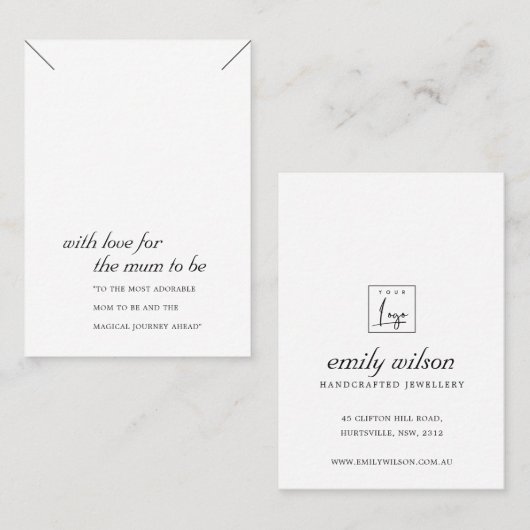 SCHWARZ-WEISSER MUM ZU SEIN SCHALTFLÄCHE ANZEIGEN PLATZKARTE (Vorne/Hinten)