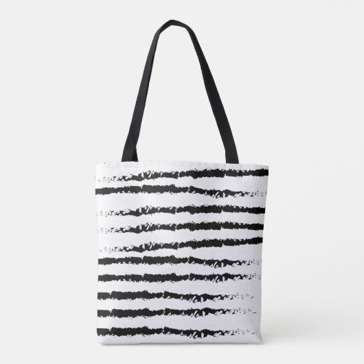 Schwarz-weißer Musterentwurf für Mops Tasche (Rückseite)