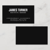 Schwarz-weißer mutiger Text-moderne Art beruflich Visitenkarte (Vorne/Hinten)