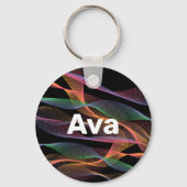 Schwarz-weißer Name der Farbwelle Schlüsselanhänger (Vorderseite)