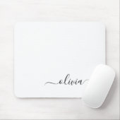 Schwarz-weißer Name der Monogram für Giralskripte  Mousepad (Mit Mouse)
