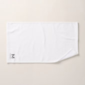 Schwarz-weißer Name des ersten Monogramms anpassba Badhandtuch Set (Handtuch)