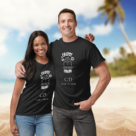 Schwarz-weißer Name des Kreuzungskommandos T-Shirt