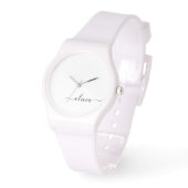 Schwarz-weißer Name für das Girl-Monogramm Armbanduhr (Winkel)