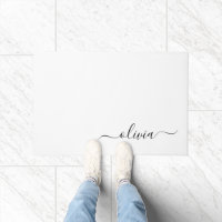 Schwarz-weißer Name für das Girl-Monogramm