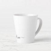Schwarz-weißer Name für das Girl-Monogramm Milchtasse (Rechte Ecke)