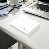 Schwarz-weißer Name für das Girl-Monogramm Post-it Klebezettel