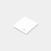 Schwarz-weißer Name für das Girl-Monogramm Post-it Klebezettel (angewinkelt)