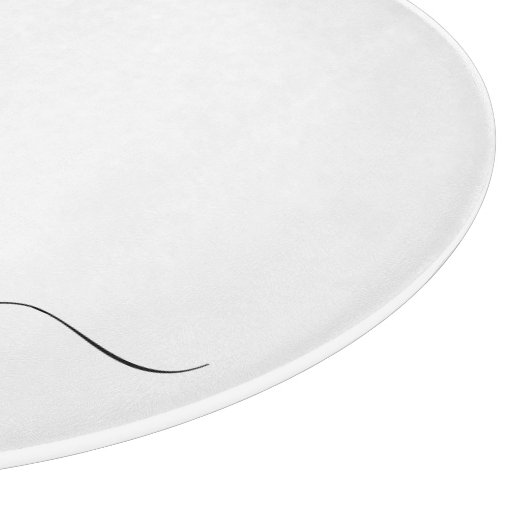 Schwarz-weißer Name für das Girl-Monogramm Schneidebrett (Ecke)