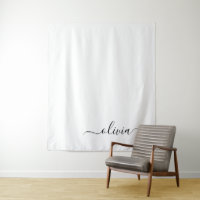 Schwarz-weißer Name für das Girl-Monogramm