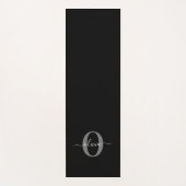 Schwarz-weißer Name für Monogramm-Skript Yogamatte (Vorderseite)