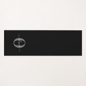 Schwarz-weißer Name für Monogramm-Skript Yogamatte (Vorderseite (Horizontal))