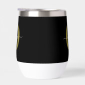 Schwarz-weißer Name für personalisierte Monogramm- (Rechts)