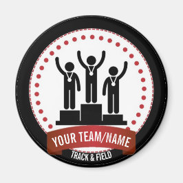 Schwarz-weißer Name für Track und Feld Magnet